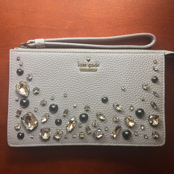 Kate Spade Embellished Leather Wristlet - Picture 2 of 8
